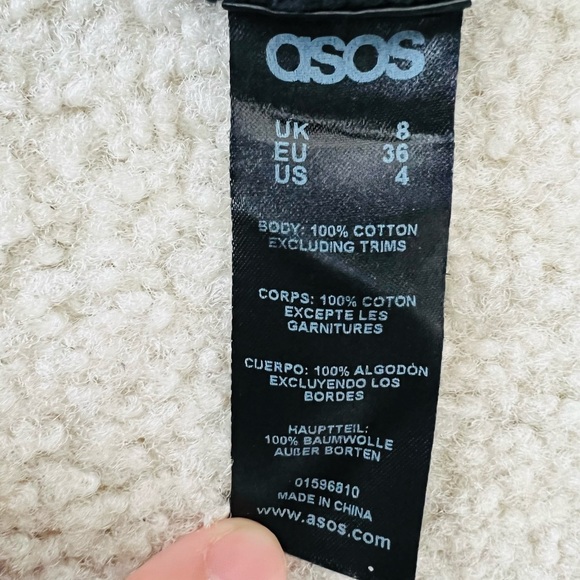 🌸🌸Limited Time Sale🌸🌸ASOS Black Knit Sweater Dress with Lace Collar - Picture 7 of 10